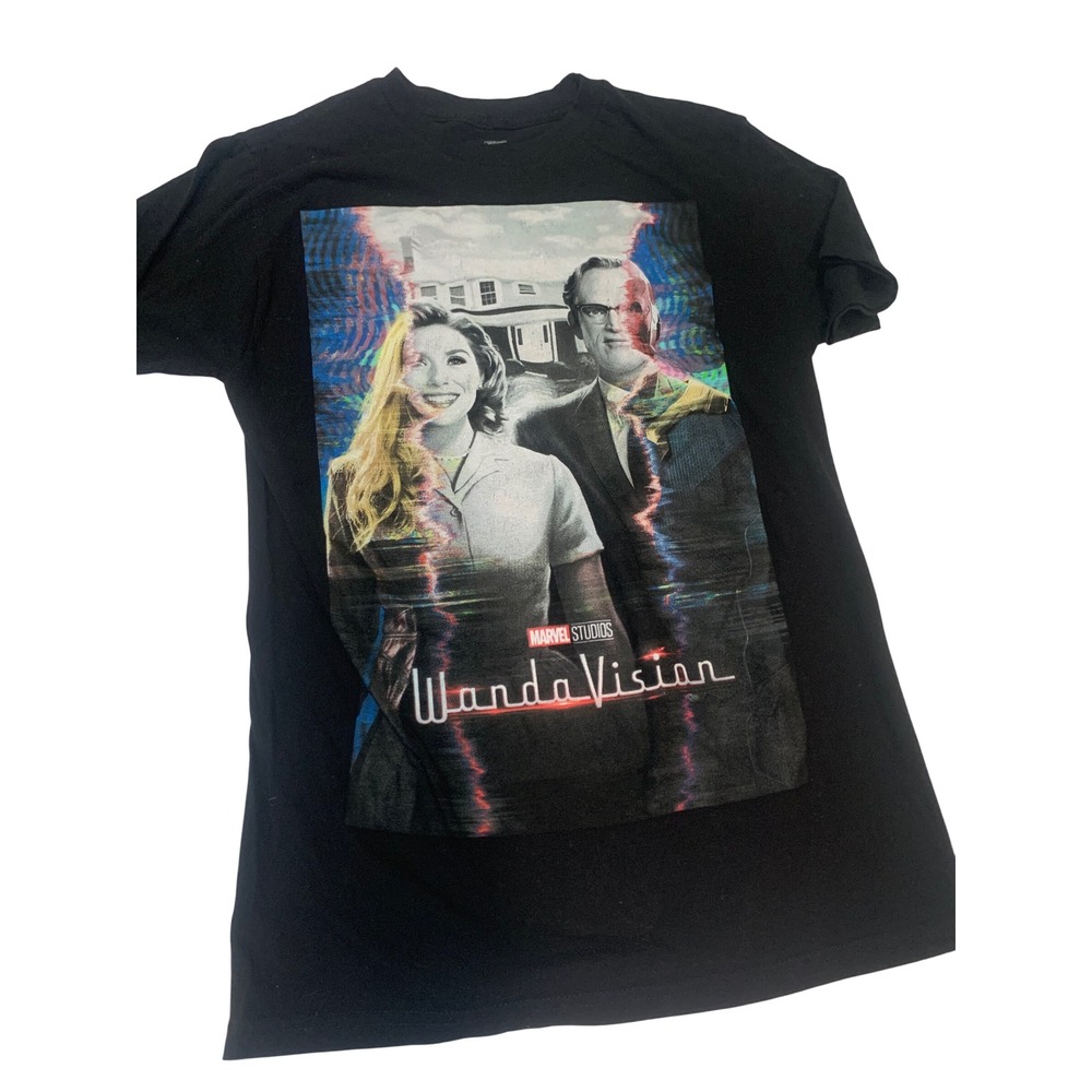 Marvel WandaVision T-Shirt Mens Small Black Graphic Tee TV Show Series - Picture 1 of 7